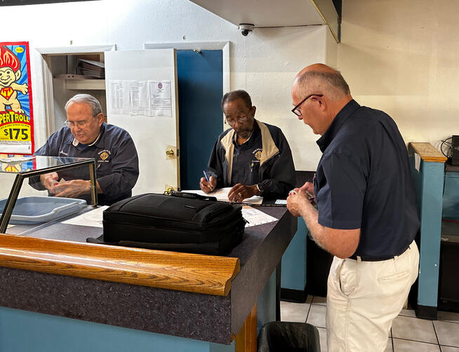 Volunteers working Bingo