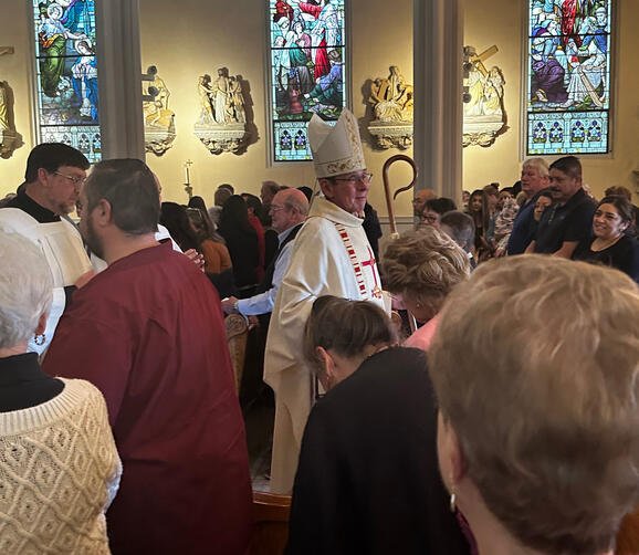 Bishop Berg at Crisom Mass