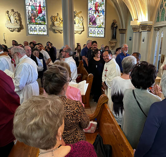 Father Edmundo at Crisom Mass